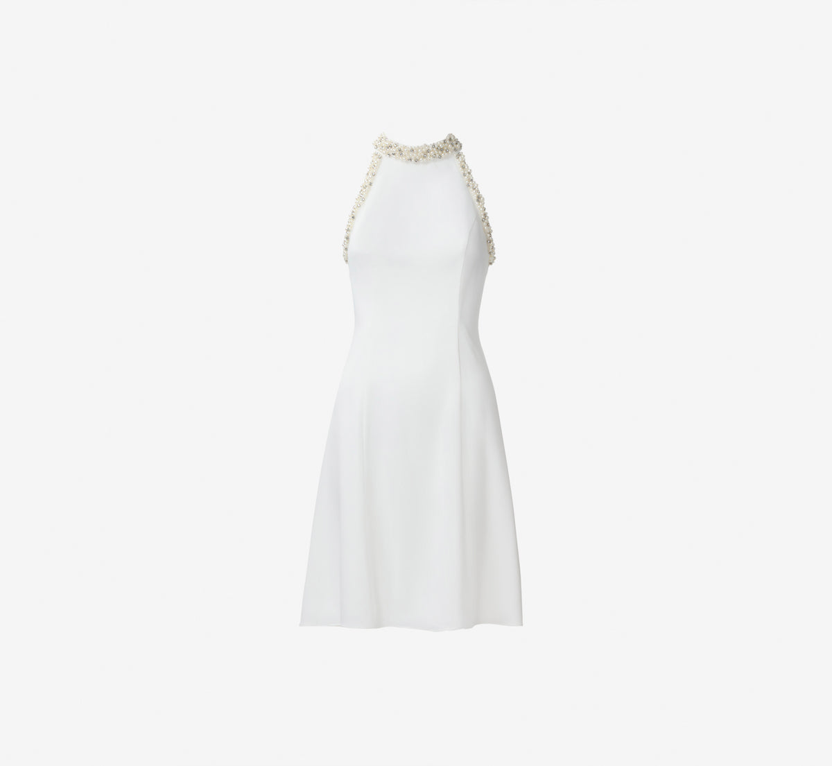 Browse Pearl-Trim Satin Crepe Fit-And-Flare Halter Short Cocktail Dress In  Ivory Adrianna Papell and more. You can save money shopping in our store
